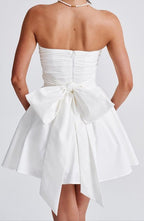 Ivory Belle Bow-Back Mini Dress