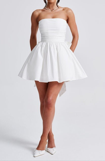 Ivory Belle Bow-Back Mini Dress