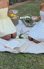 Katrina Lemon Bow-Back Mini Dress